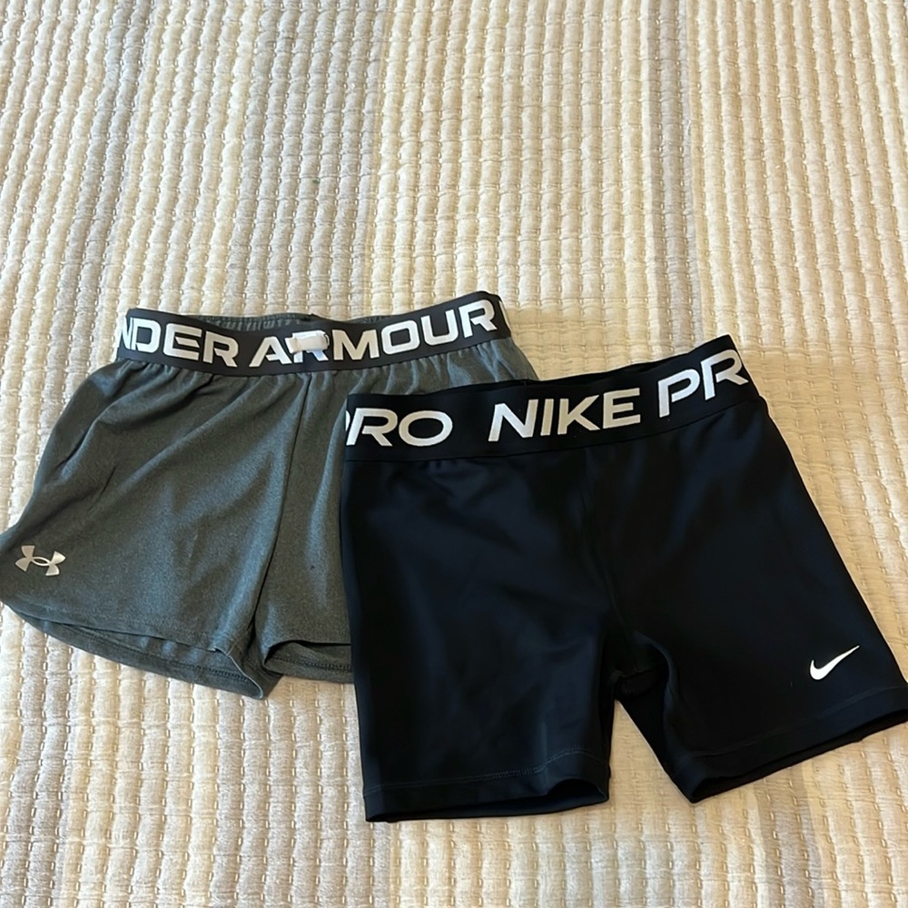 Nike & Under Armor Girls Shorts NWT